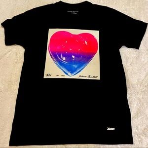 NWNT Coach X Richard Bernstein Heart T shirt black medium
